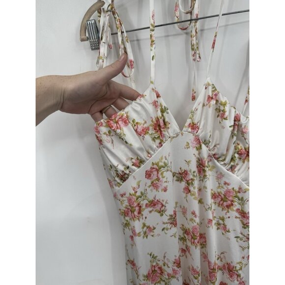 Parthea Floral Maxi Dress Women M White Whimsical Prairie Cottage  Milk Maid - Picture 6 of 8